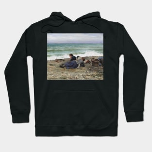 High Tide, Etretat by Daniel Ridgway Knight Hoodie